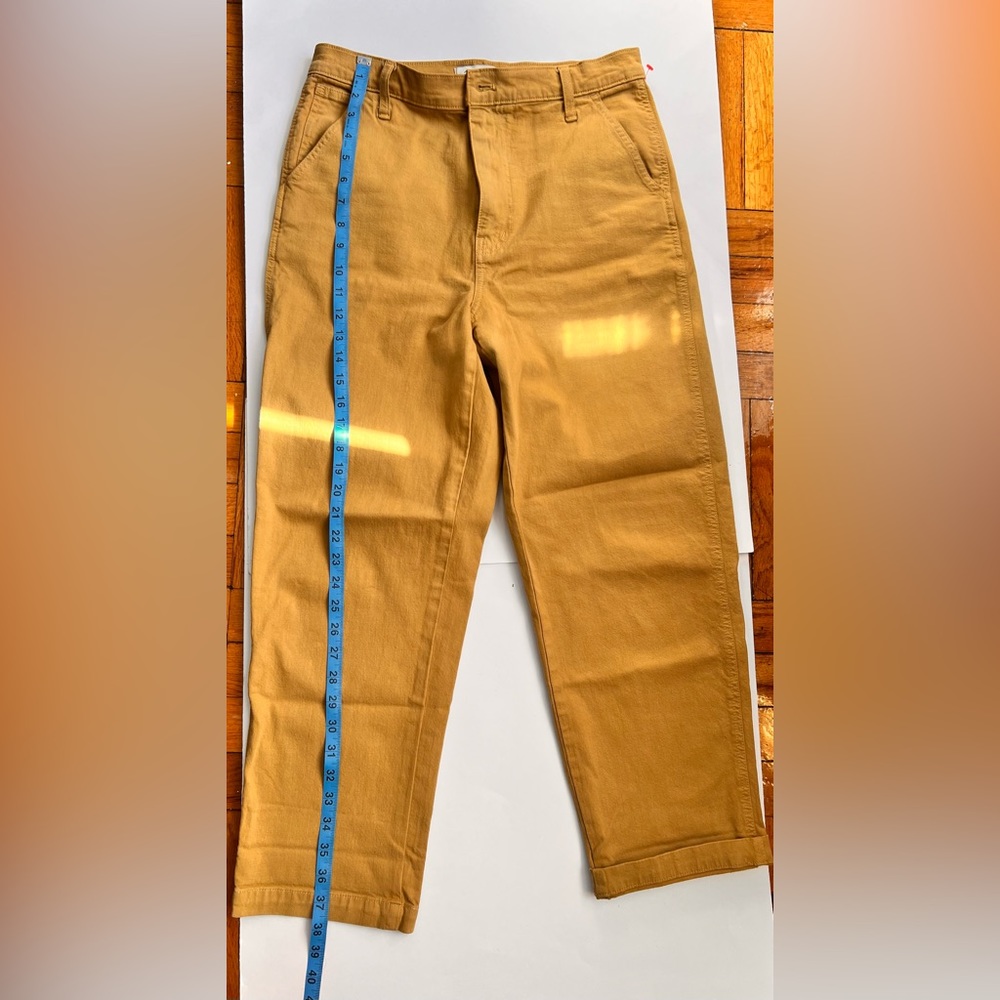Madewell NWOT High Waisted Wide leg denim Mustard Yellow - Picture 7 of 11